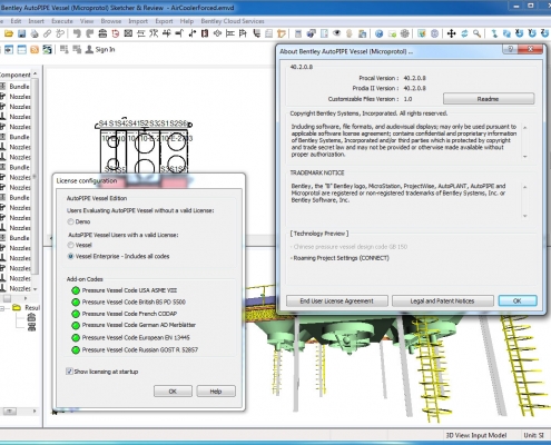Bentley AutoPIPE CONNECT Edition 11.01.00.17/Vessel 40.03.00.08/Nozzle 8.11.08.23